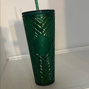 Starbucks Emerald Textured Cup with Straw